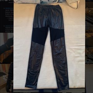 Pleather & Mesh Leggings